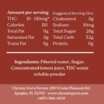 THC Drinks - Chronic Guru Lemonade Label
