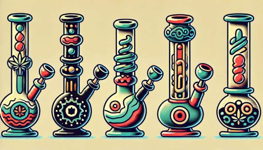 4 water bongs