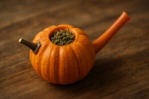 mini pumpkin cannabis pipe