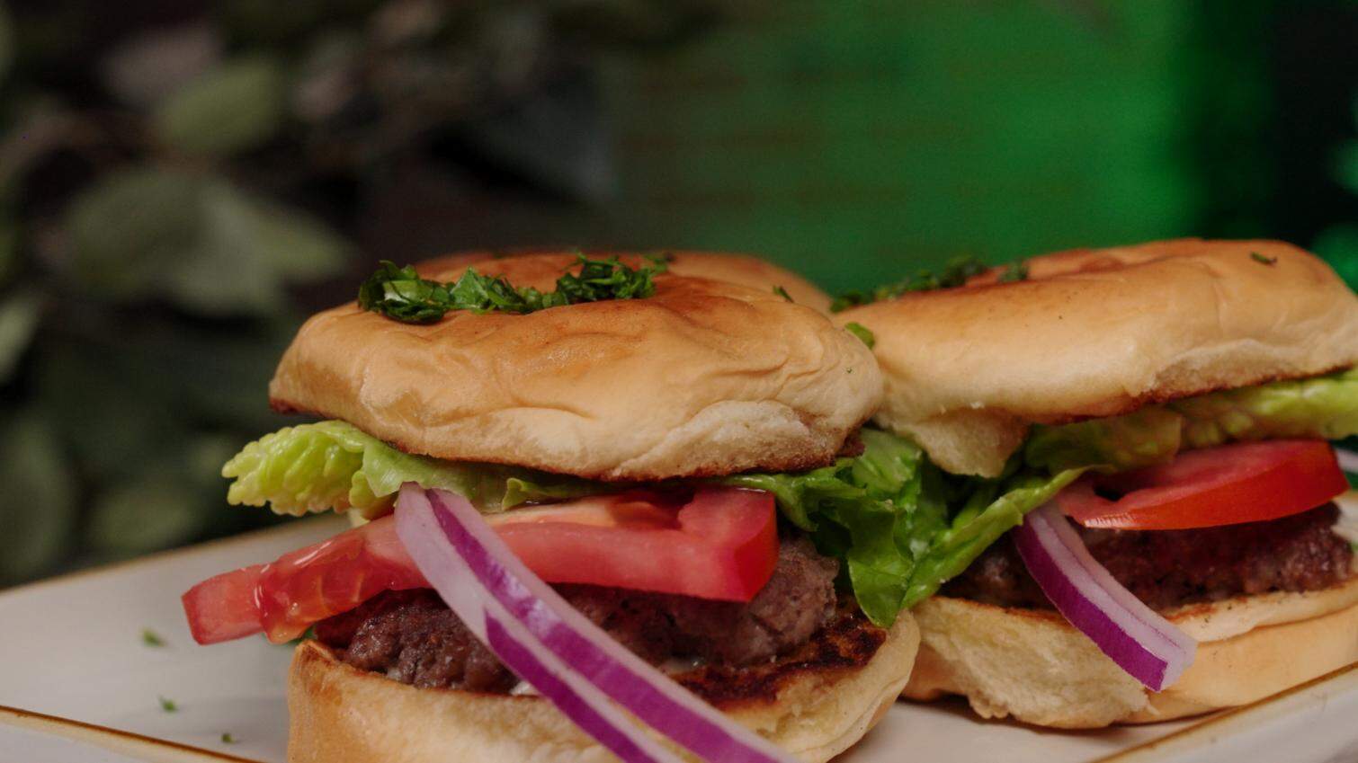 smash burger sliders with cannabis-infused mayo