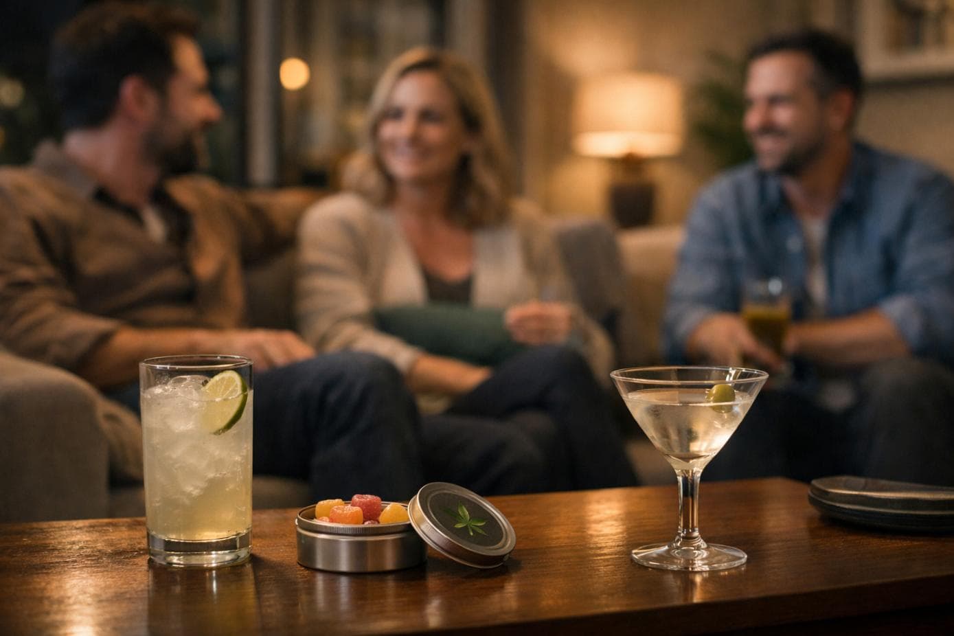 Why people are choosing weed over alcohol as adults relax with cannabis instead of drinks in a modern social setting