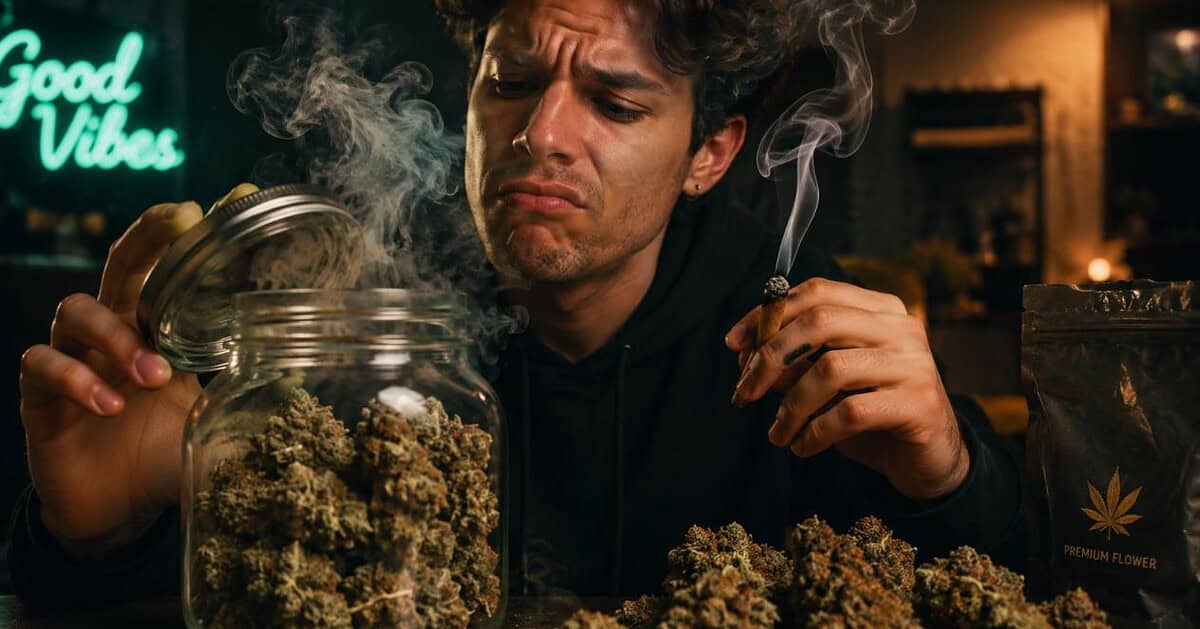 weed smell vs taste showing strong smelling cannabis flower with disappointing smoke flavor experience