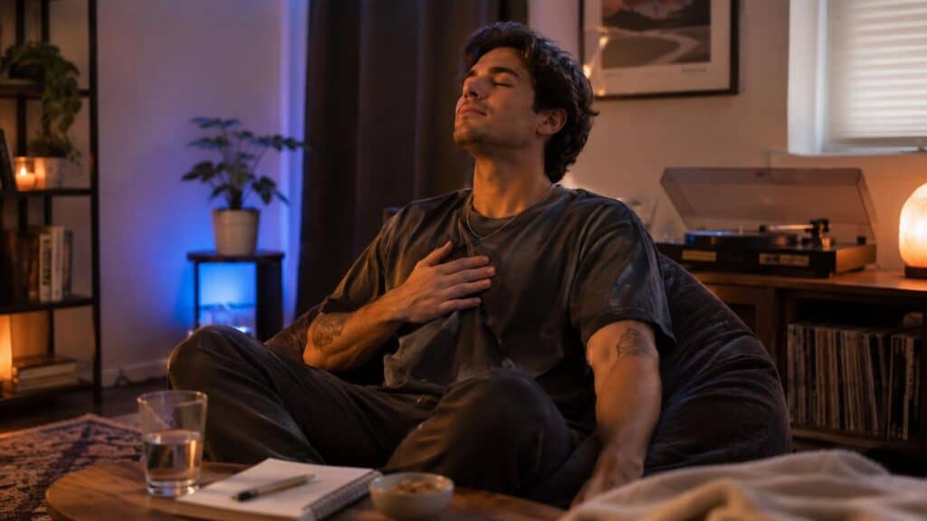 How to control a weed high by calming anxiety in a quiet and comfortable room